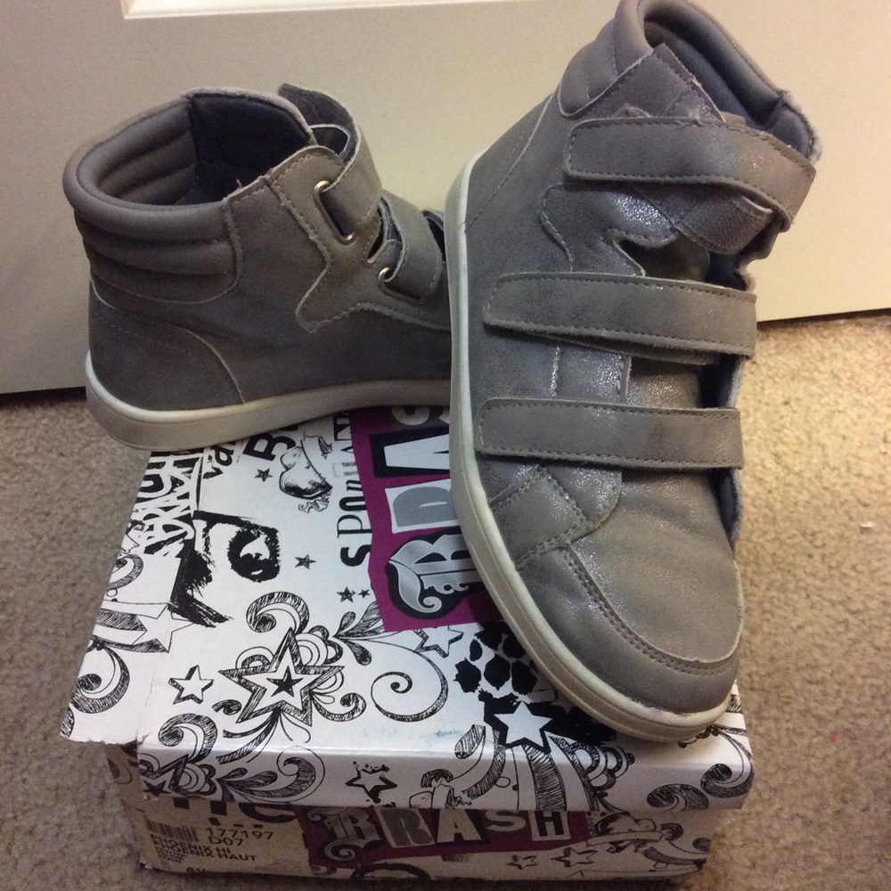 Brash “Phoenix Hi” Pewter hi tops